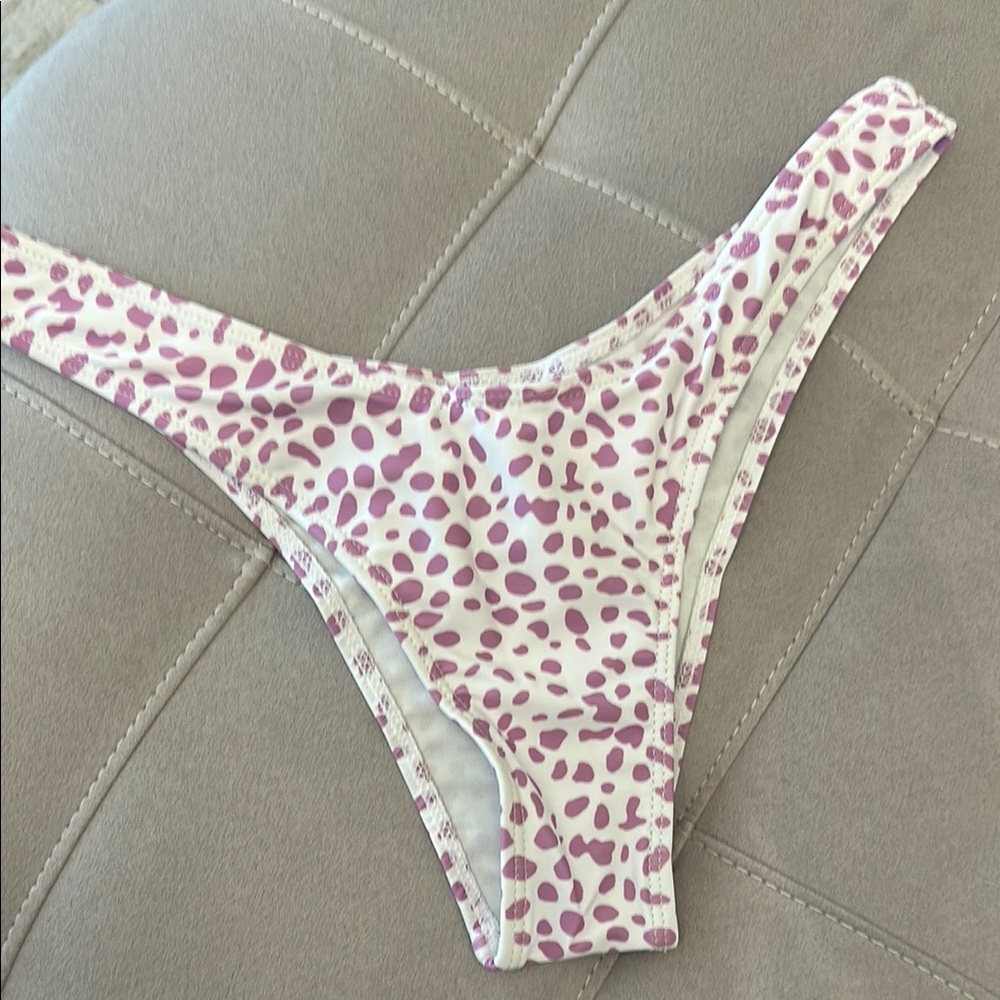 Purple and White Bikini Bottom